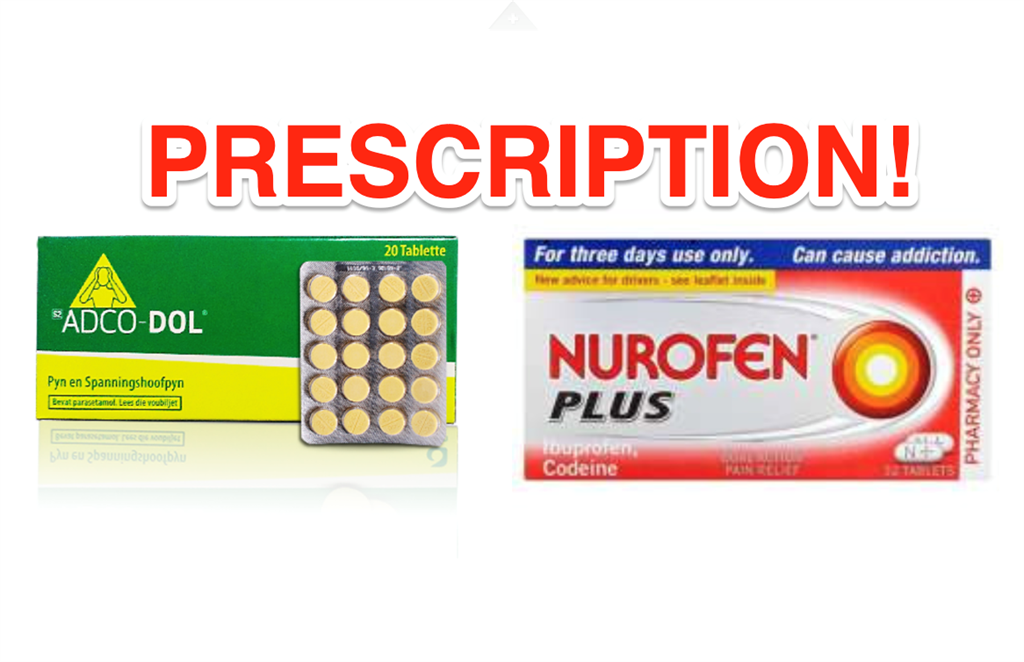 Image common OTC products containing codeine